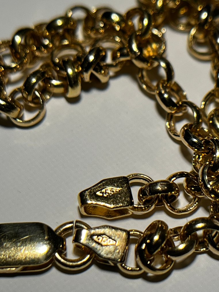 链式手链 - 18K包金 黄金 - 金手链 Rollo-链 #2.1