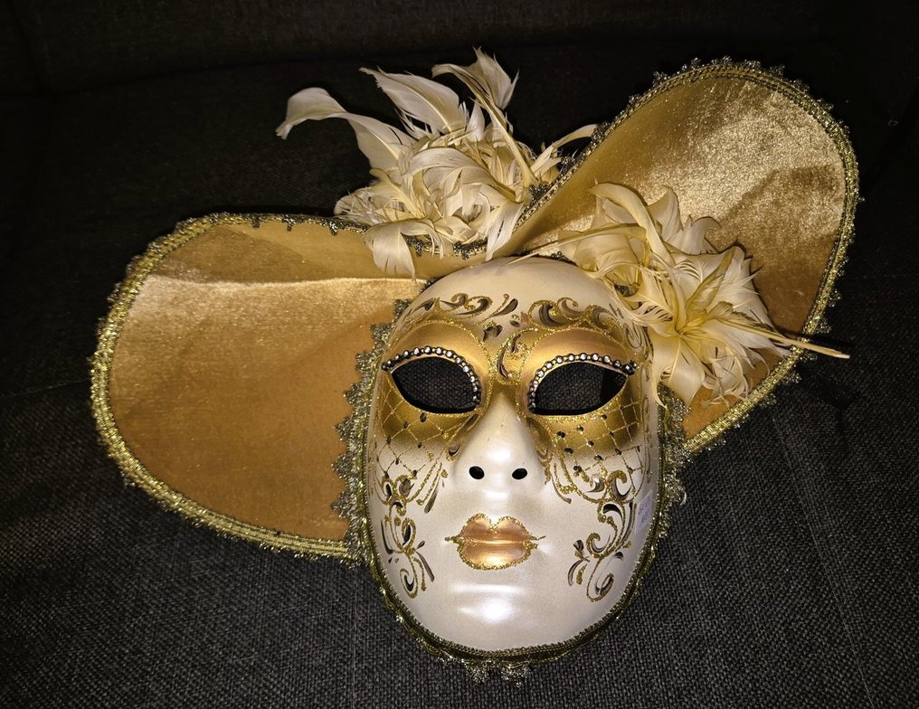 Γλυπτό, Venetiaans masker (46cm) handmade - 46 cm - Διάφορα #1.0