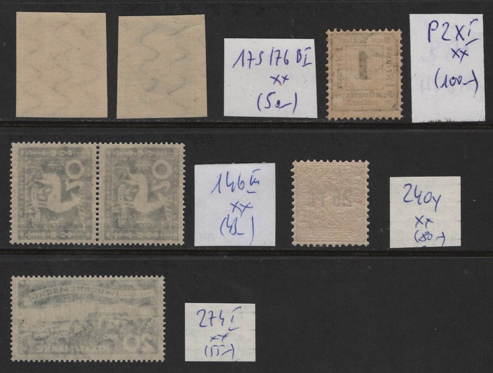 Altdeutschland  - 6 个特殊的 **/MNH 值 #2.1