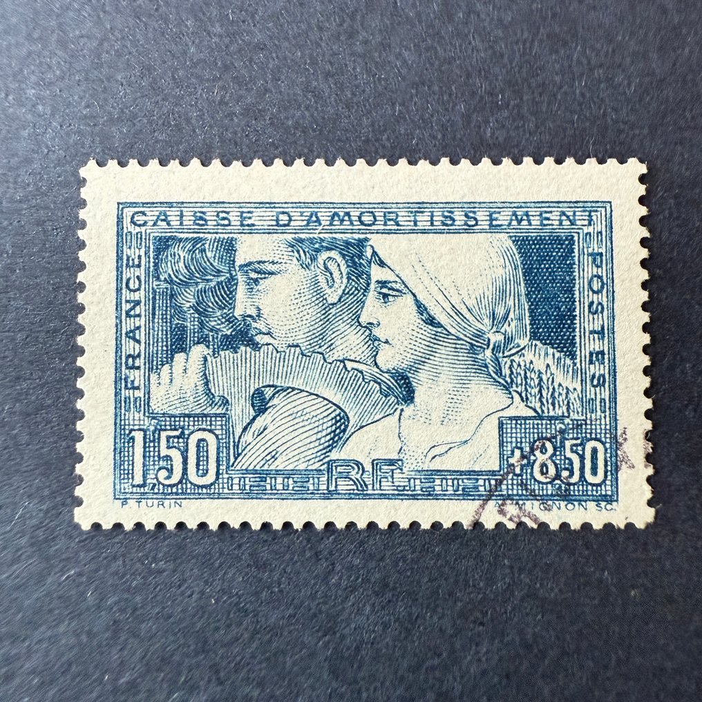 Γαλλία - Yvert 252 τύπος III «Caisse Amortissement Les Coiffes» σε αποκομιδή - TB #1.0