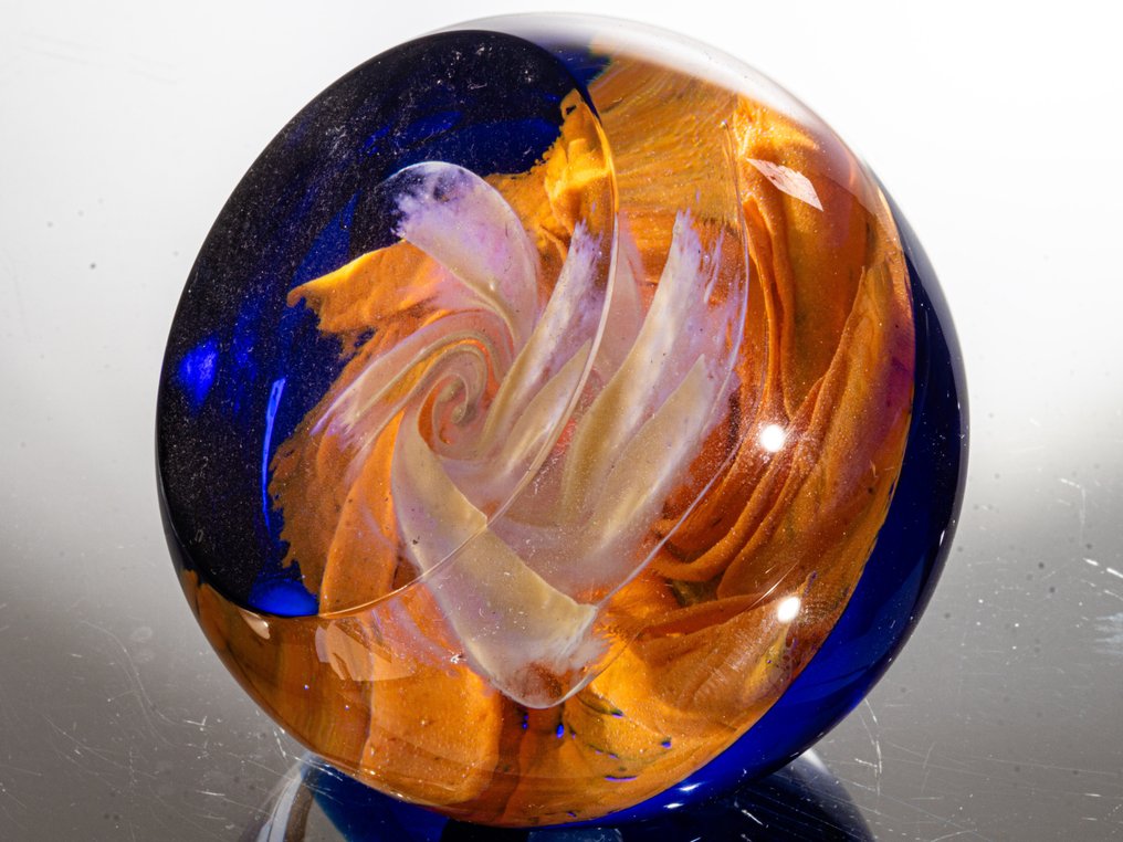 Caithness Glass - Alastair MacIntosh - 纸镇 - "Cataclysm" (Ltd. Edition 2000) - Ø 8,2 cm - 玻璃 #3.2