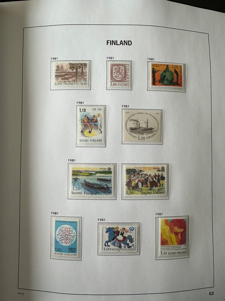 Φινλανδία 1980/1999 - Συλλογή γραμματοσήμων από τη Φινλανδία 1980-1999 *** σε άλμπουμ Davo+θήκη. #4.3