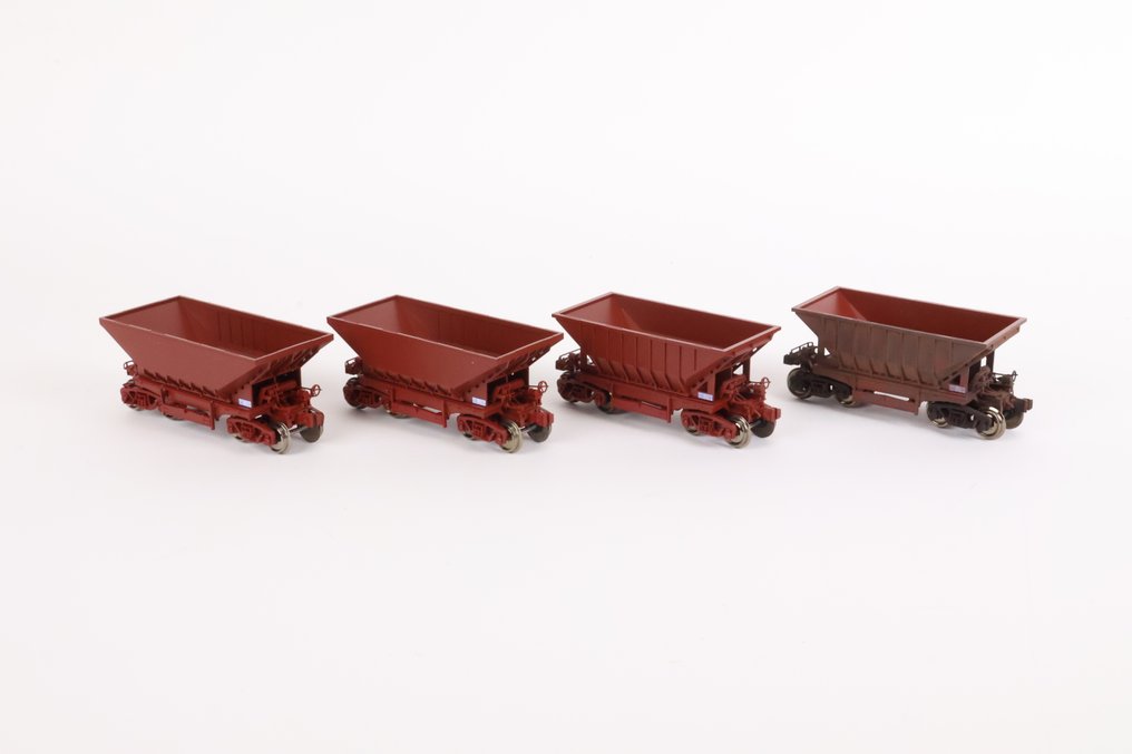 Roco H0 - 44173 - Model train freight wagon set (1) - Ertswagon set of four pieces (including one weathered) - SJ #2.1
