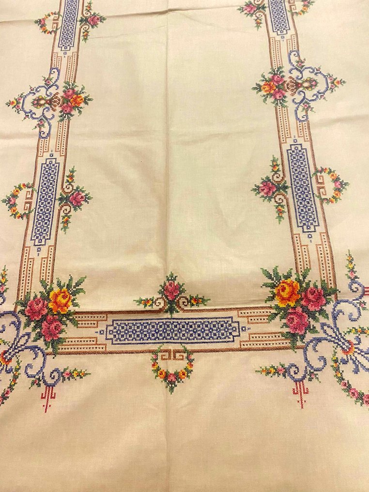 Tablecloth  - 260 cm - 170 cm - Cross-stitch tablecloth #1.0