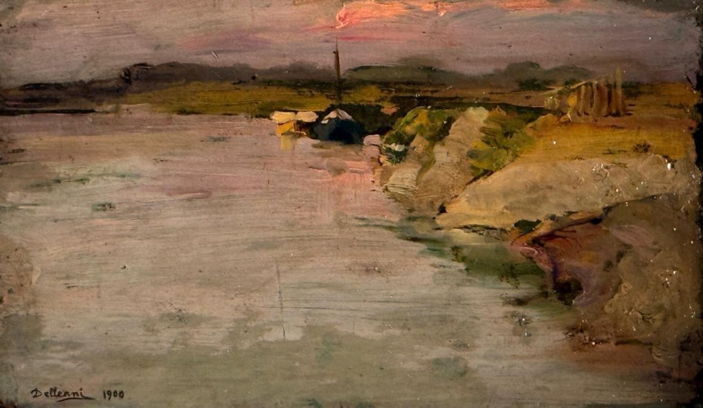 Lorenzo Delleani (1840-1908), Attrib. - Paesaggio #1.0