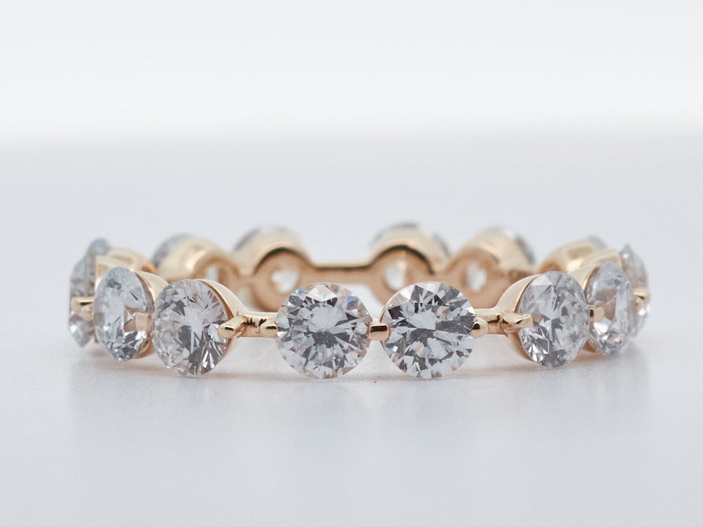 χωρίς τιμή ασφαλείας - Δαχτυλίδι - 14 καράτια Κίτρινο χρυσό -  2.64ct. tw. Διαμάντι (Εργαστηριακής καλλιέργειας) #1.0