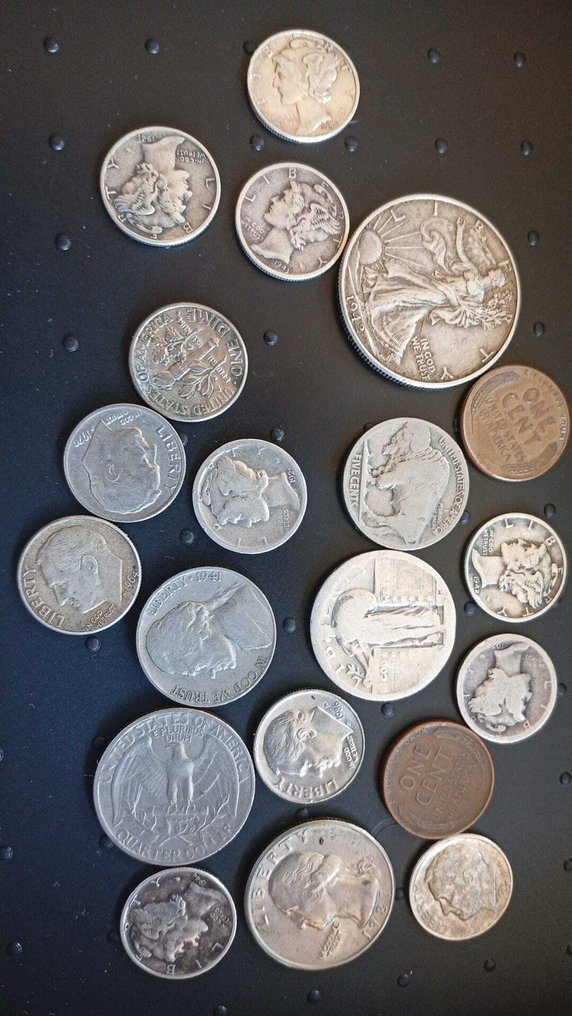 Ηνωμένες Πολιτείες. Lotto 22 monete con argenti - anni vari (χωρίς τιμή ασφαλείας) #1.0