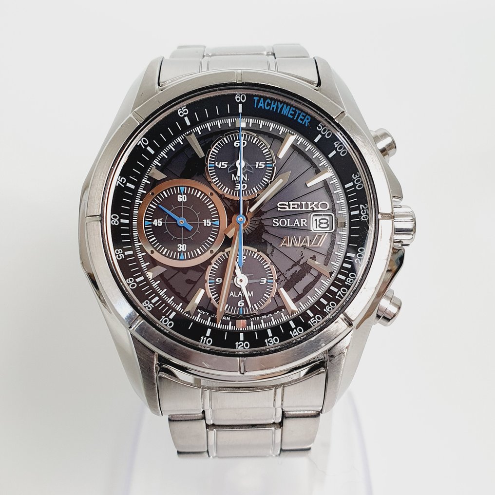 Seiko - Solar Chronograph - No reserve price - V172-0BA0 ANA(ALL NIPPON AIRWAYS) Limited Edition - Men - 2010-2020  #1.0