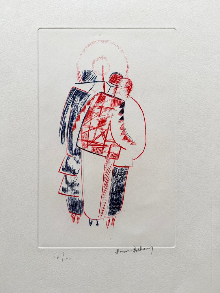 Sonia Delaunay (1885-1979) - Les Trois dames, c.1970 #1.0