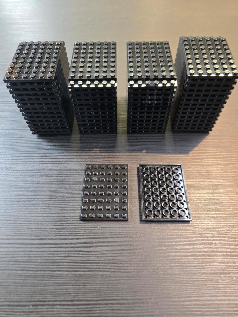 Lego - Jouet New Plate 6 x 8 Black 100pcs #1.0