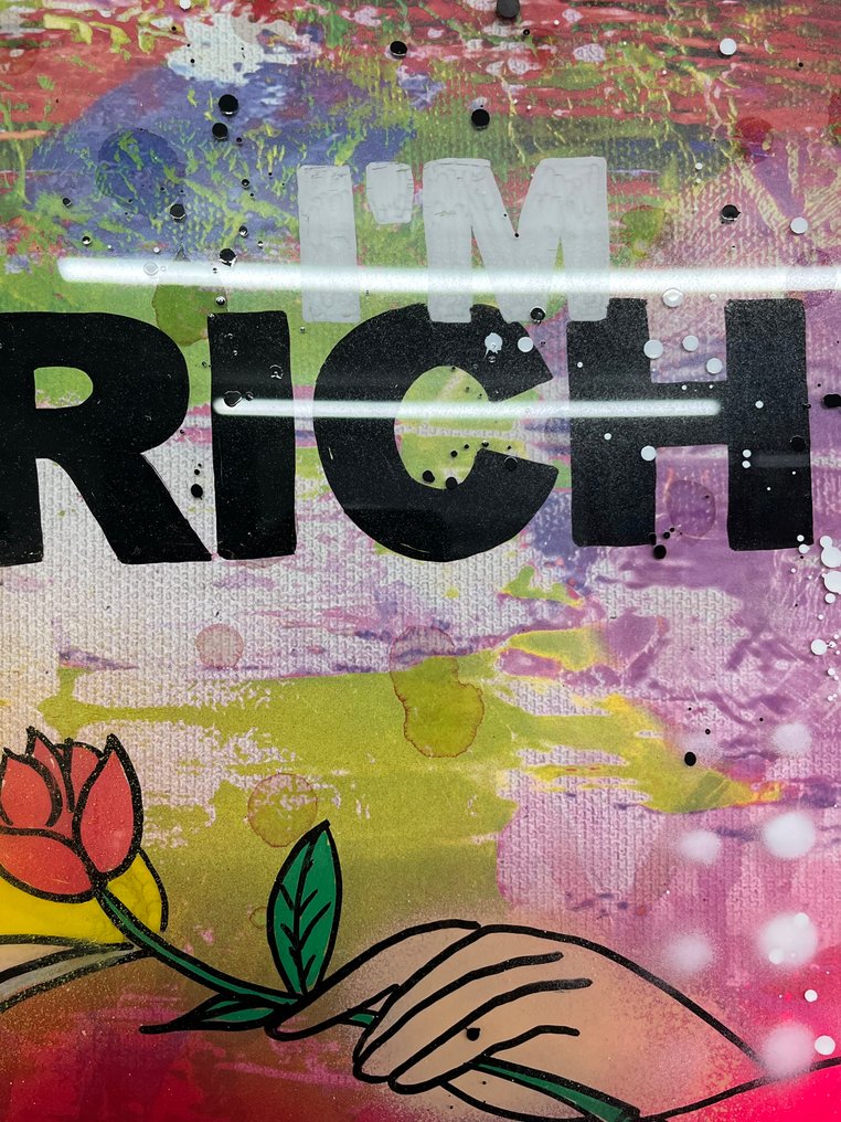 Alvin Silvrants - Sleeping Beauty “wake me up when I’m Rich” - High Gloss straight edge painting #4.3