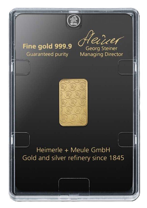 5 gram - Gull .999 - Heimerle + Meule - Forseglet #3.2