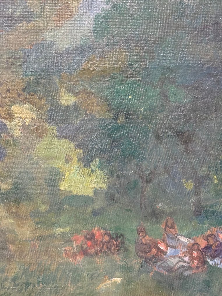 Emilio Gola(1851-1923), Attr. - Riposo ai Campi #4.3