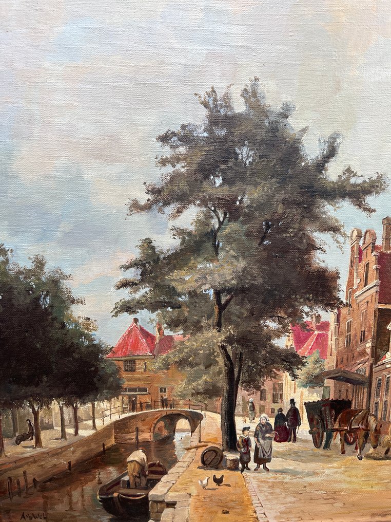 Adrianus van der Wel (1920), naar  Cornelis Springer - Stadsgezicht Enschede #2.1