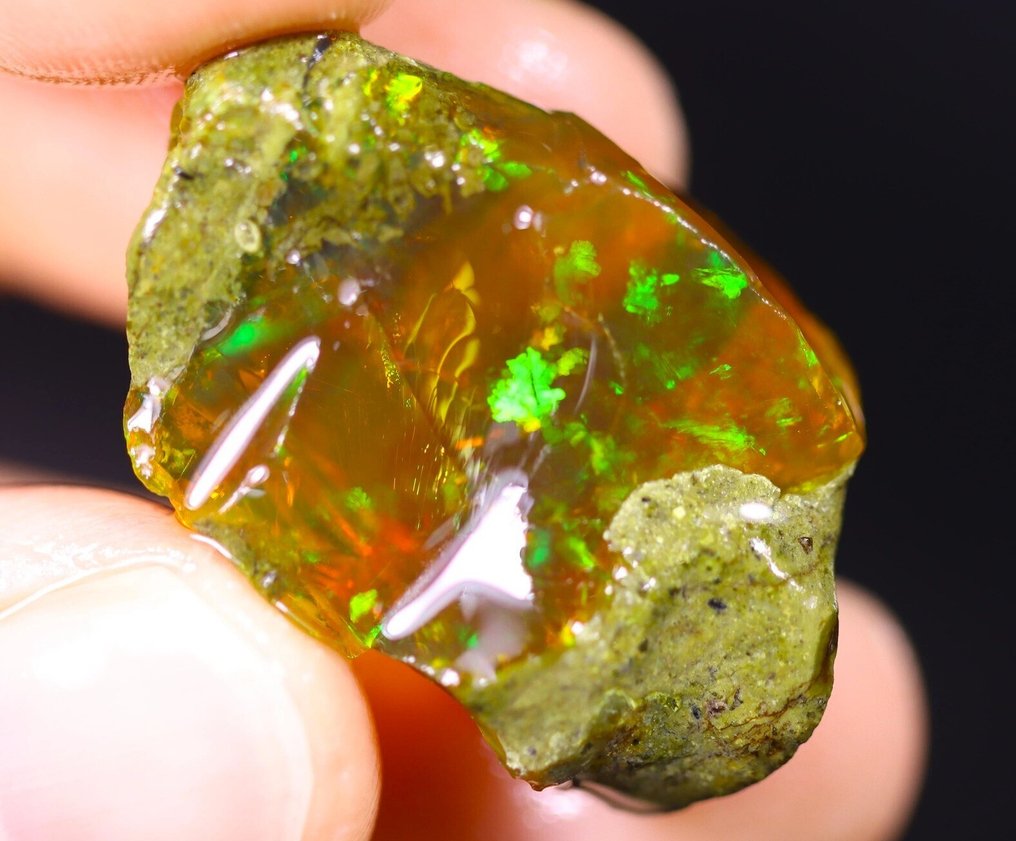 26,4 ct - Top Colors - Natürlicher Kristall-Opal - Rohversion - Sieh dir das Video an!- 5.28 g #1.0