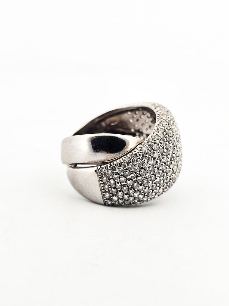 Δαχτυλίδι - 18 καράτια Λευκός χρυσός -  3.50ct. tw. Διαμάντι (Φυσικό)  #1.0