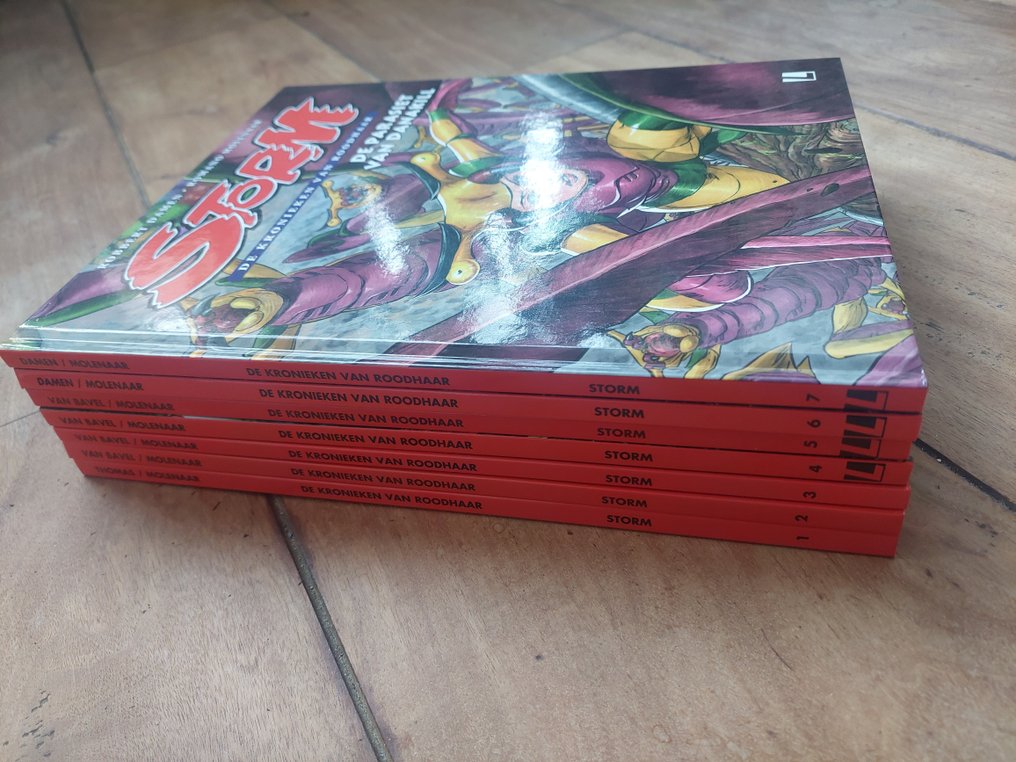 Roodhaar 1 t/m 7 - Complete reeks HC + extra SC - 8 Album - EO #1.0