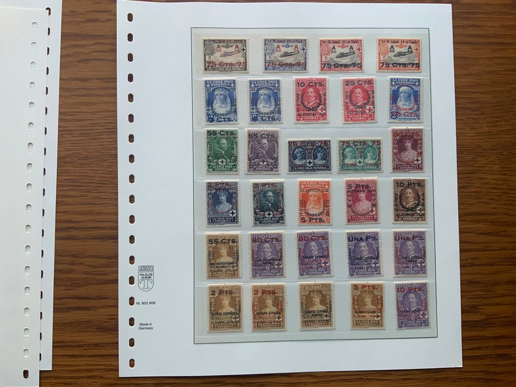 Ισπανία 1927 - Πλήρης συλλογή σειράς Cruz Roja - Edifil 325/401 #2.1