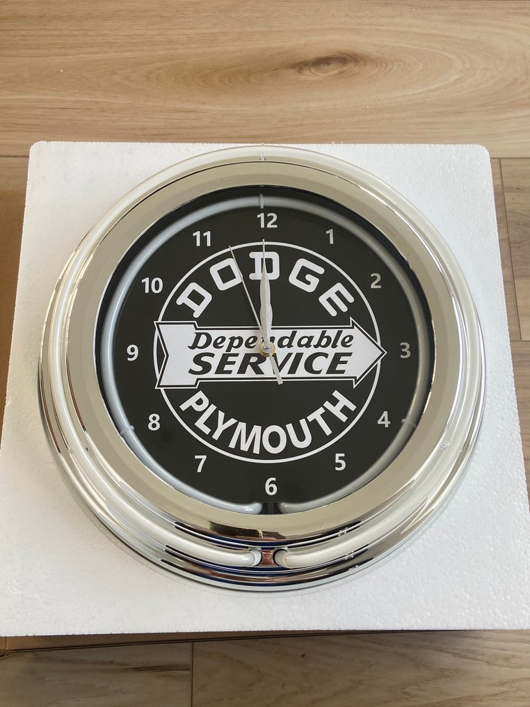 Sign - Dodge Plymouth - Horloge Néon #3.2