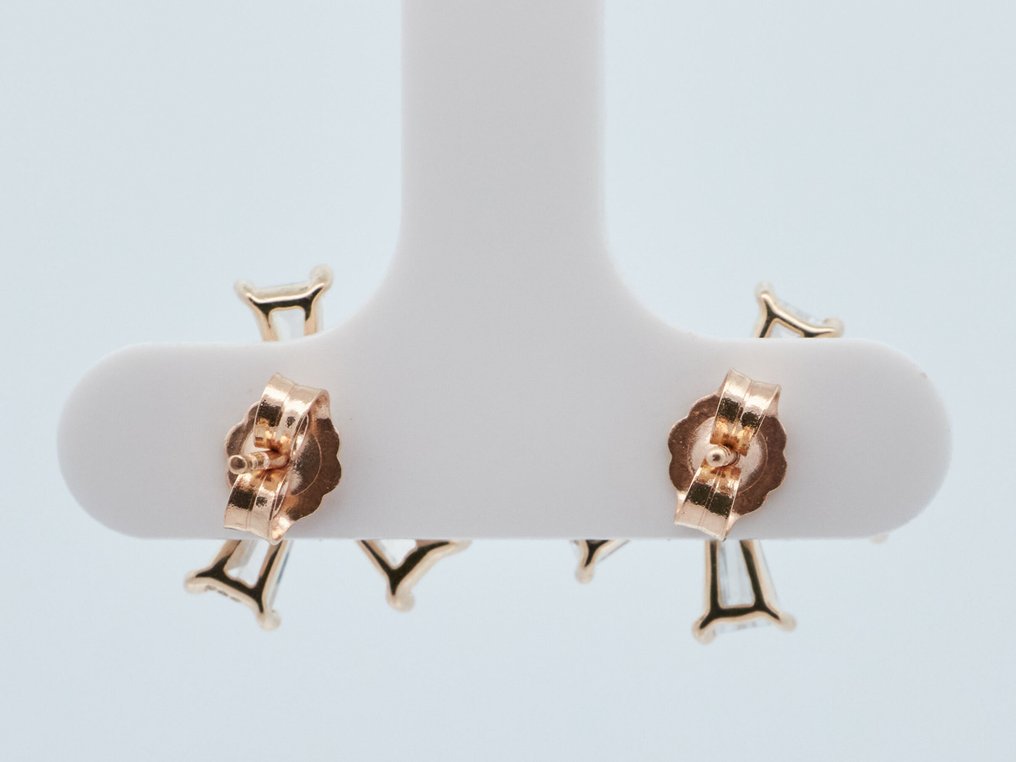 没有保留价 - 耳环 - 14K包金 黄金 - 2.43ct. tw. 钻石 (实验室培育) - 钻石 #3.2