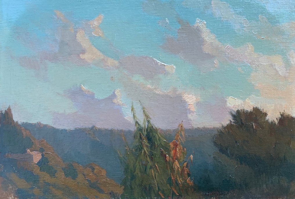 Umberto Prencipe (1879-1962) - Profilo di campagna orvietana #1.0