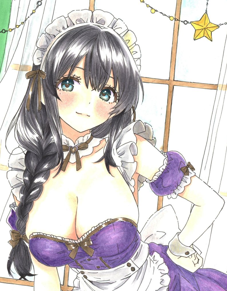 Misakichi - 1 Original colour drawing - Anime pinup #3.2