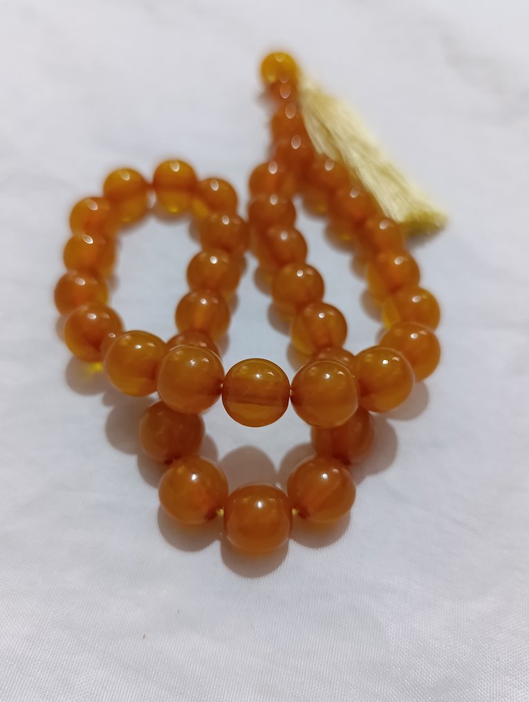 Terço - Âmbar - 1970-1980 - Rosário de Contas de Oração Raro #3.2