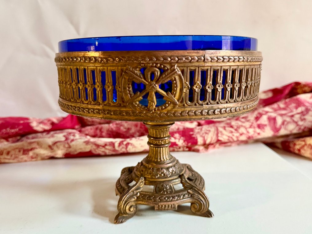 水果盘 (2) - Exclusive Empire-style stand with Parisian pattern - 镀金青铜, 钴 - 已注册，铜 #1.0