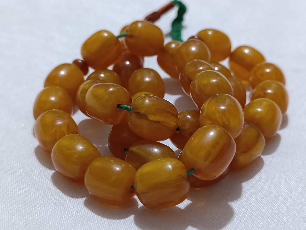 Rosenkrans - Rav - 1970-1980 - Sjældne bønneperler Rosenkrans #1.0