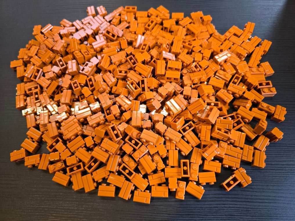 LEGO - 玩具 New Brick Modified 1 x 2 with Masonry Profile Dark Orange 500pcs #2.1