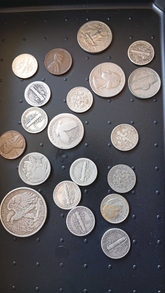 Ηνωμένες Πολιτείες. Lotto 22 monete con argenti - anni vari (χωρίς τιμή ασφαλείας) #2.1