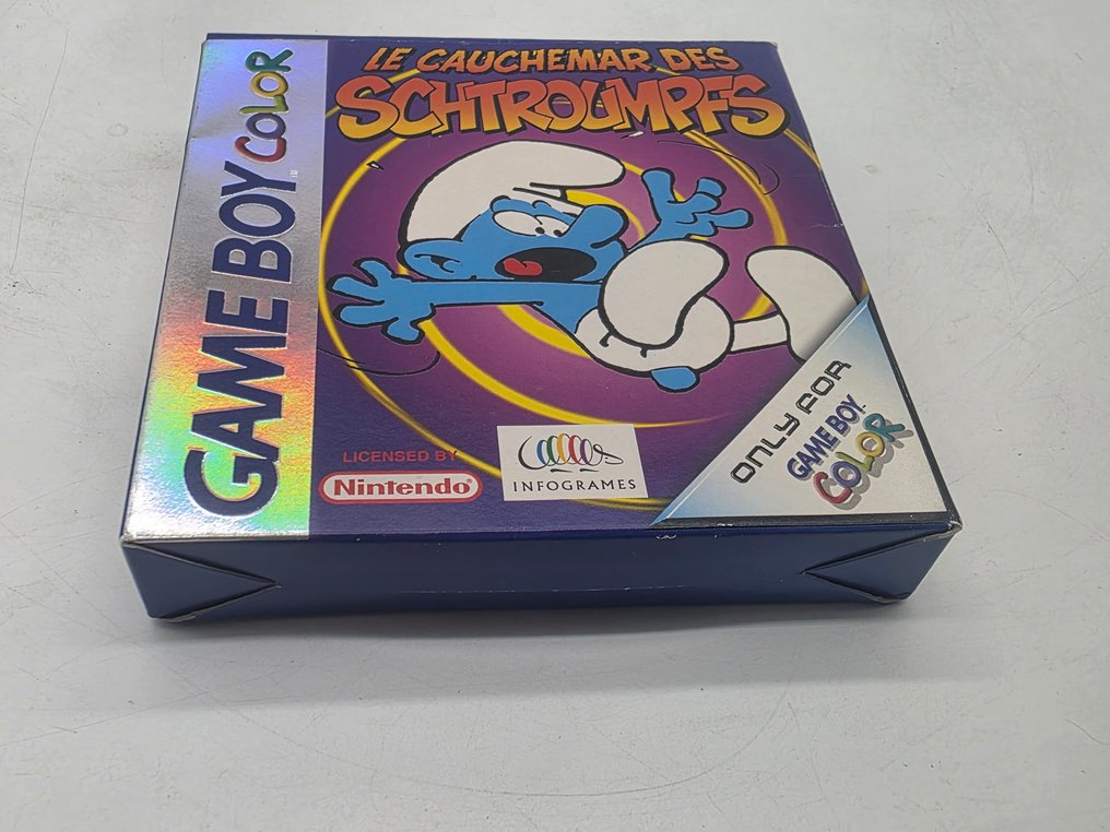 OLD STOCK - Extremely Rare - Nintendo Game Boy Color 'Le Cauchemar Des Schtroumpfs' First edition - Nintendo Gameboy, boxed with game, Inlay, and manual - Gra wideo - W oryginalnym pudełku #4.3