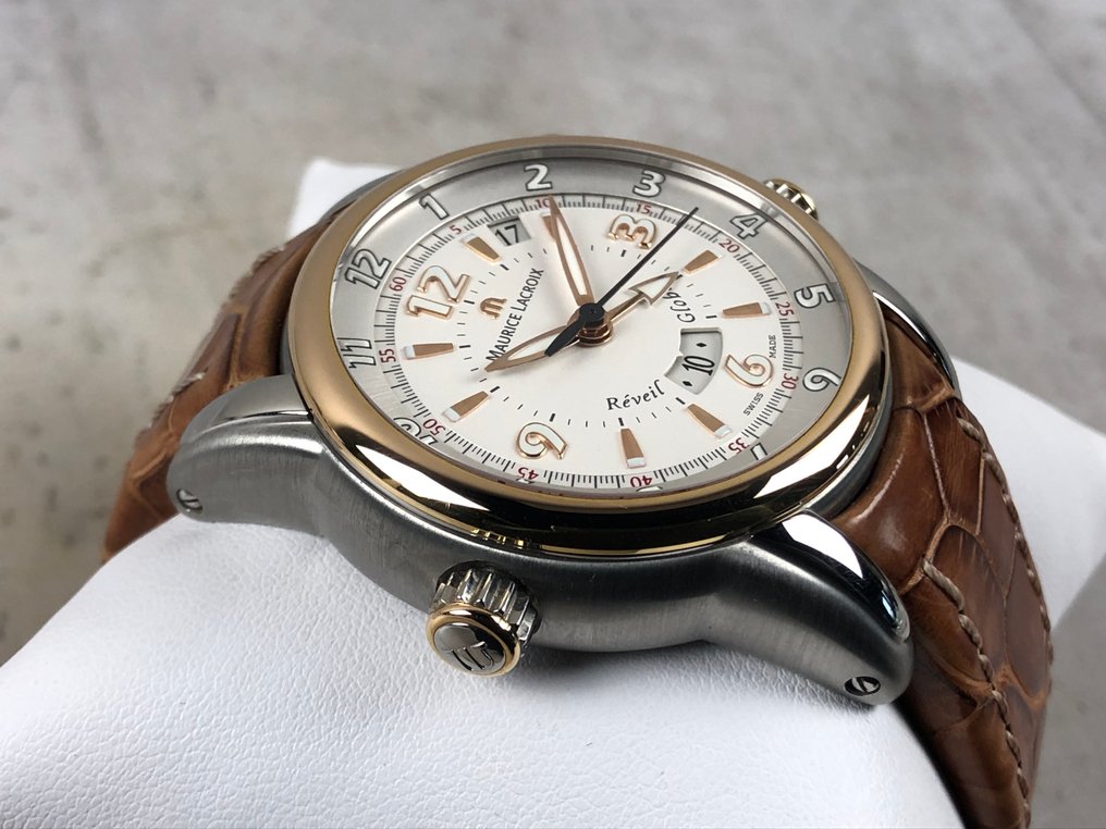 Maurice Lacroix - Masterpiece Réveil Globe Gold / Steel Automatic - MP6388.PS101.830 - Mænd - 2010-2020  #4.3