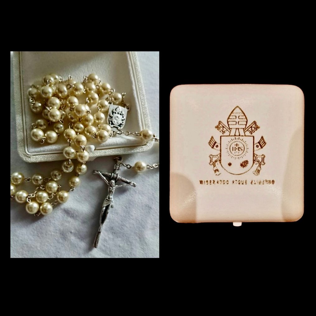 Papa Francesco - Rozenkrans van het privé-onderwerp - Gezegend en geschonken door de Heilige Vader - Metaal en parels - 2000-2010 #1.0