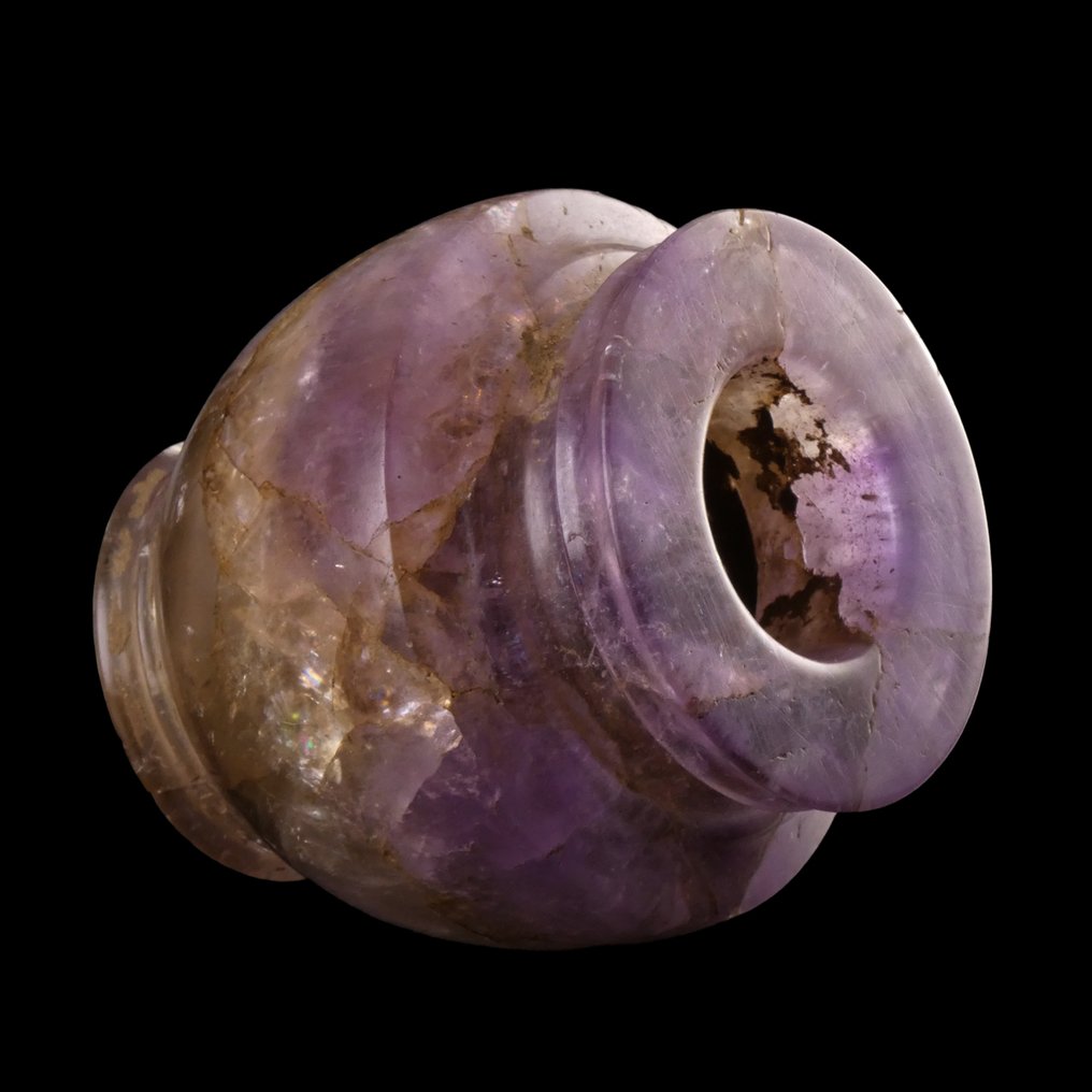 Αρχαία Ρωμαϊκή Amethyst Βαζάκι καλλυντικών #1.0