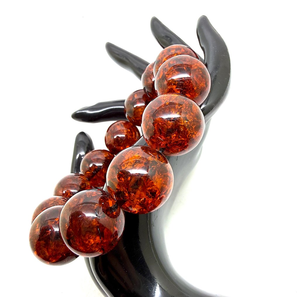 Αποκλειστικό βραχιόλι με χάντρες από Βαλτική κεχριμπάρι 20 mm 53,9 g - Κεχριμπάρι - Baltic amber - succinite #4.3