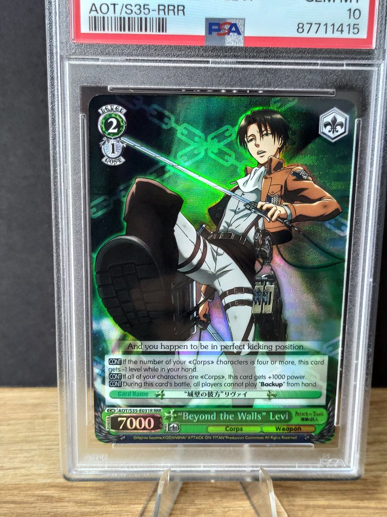 Weiss Schwarz Attack on Titan eo31 Beyond the Walls - Levi Graded card - PSA 10 #2.1