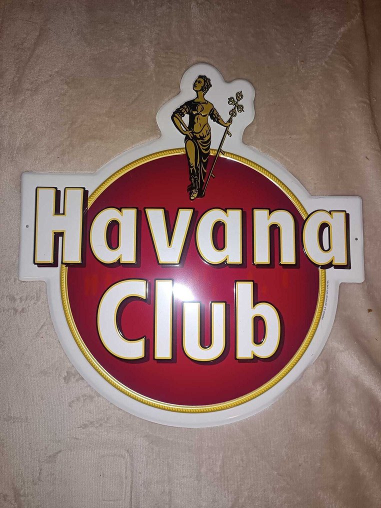 Havana club, plaque en métal. - 廣告牌 - 金屬 #1.0