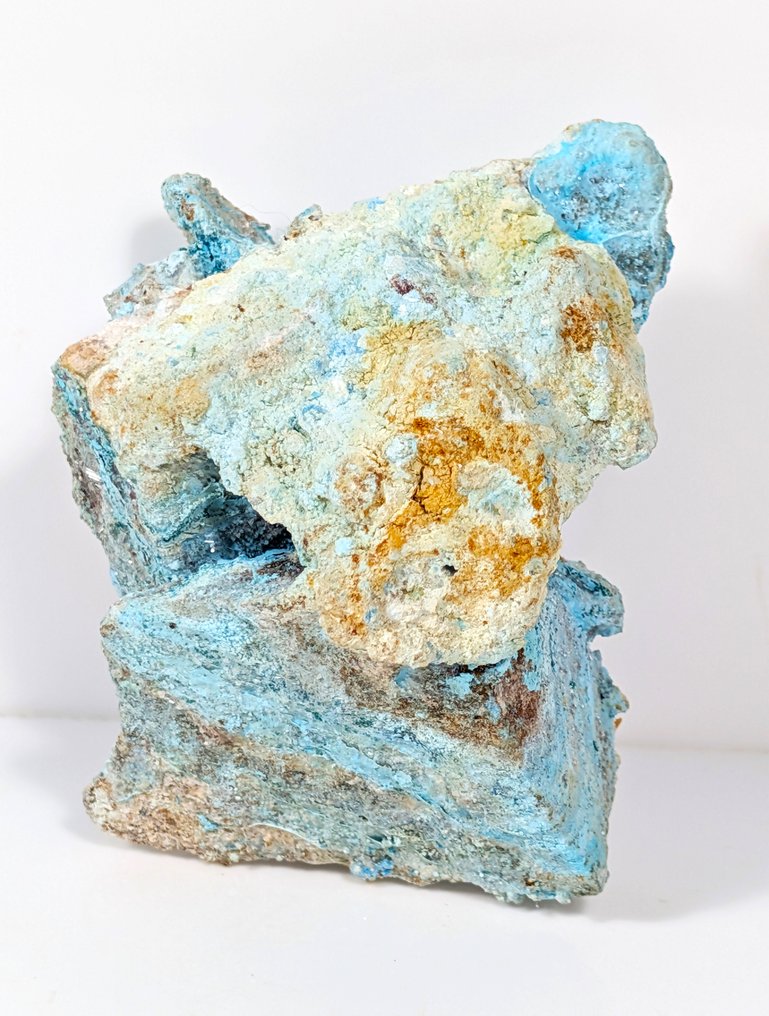 稀有的Devilline矿物标本，绿松石蓝绿色晶体，来自希腊，尺寸80 x 60 x 60毫米。- 194 g #3.2