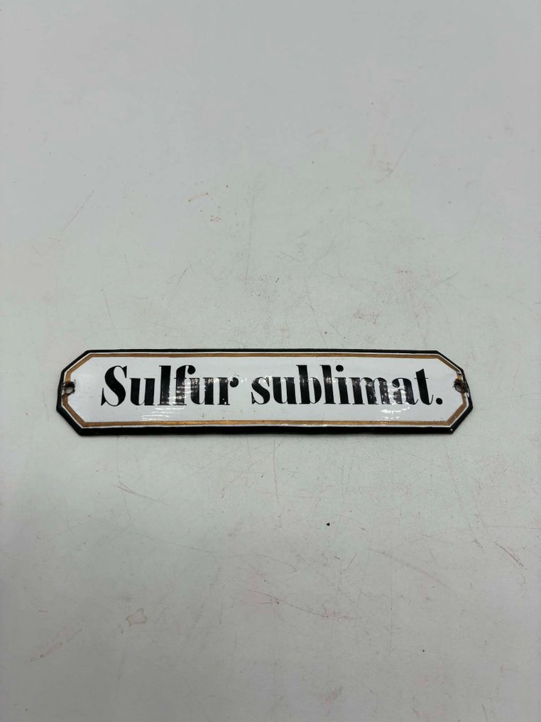 旧的药房/草药店搪瓷小牌（约1940年代） - 琺瑯板 (10) - 瑪瑙 #4.3