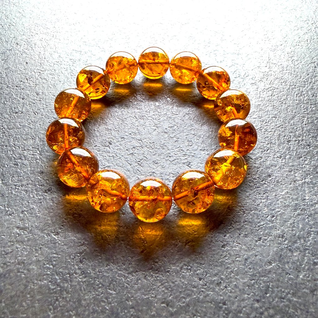 Βραχιόλι με χάντρες από Βαλτική κεχριμπάρι 16 mm 32,3 g - Κεχριμπάρι - Baltic amber - succinite #3.2