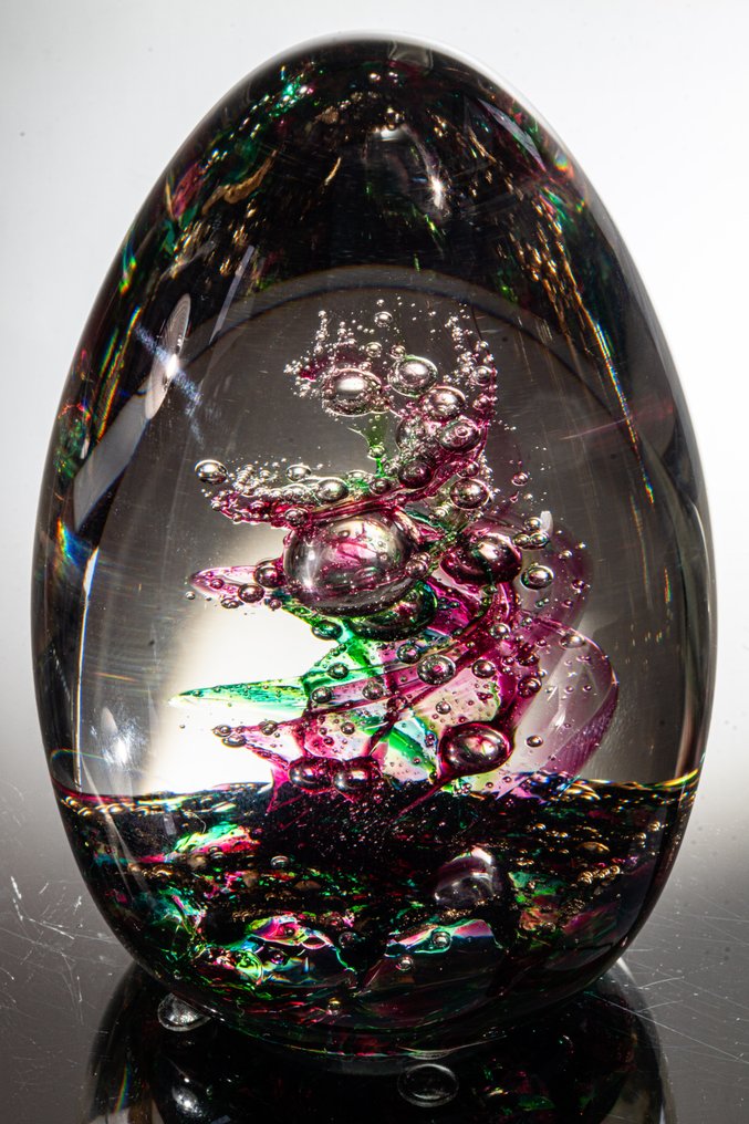 Selkirk Glass - James Brown - 紙鎮 - "Emerald Dance" (1996) - Höhe 9,9 cm - 玻璃 #4.3