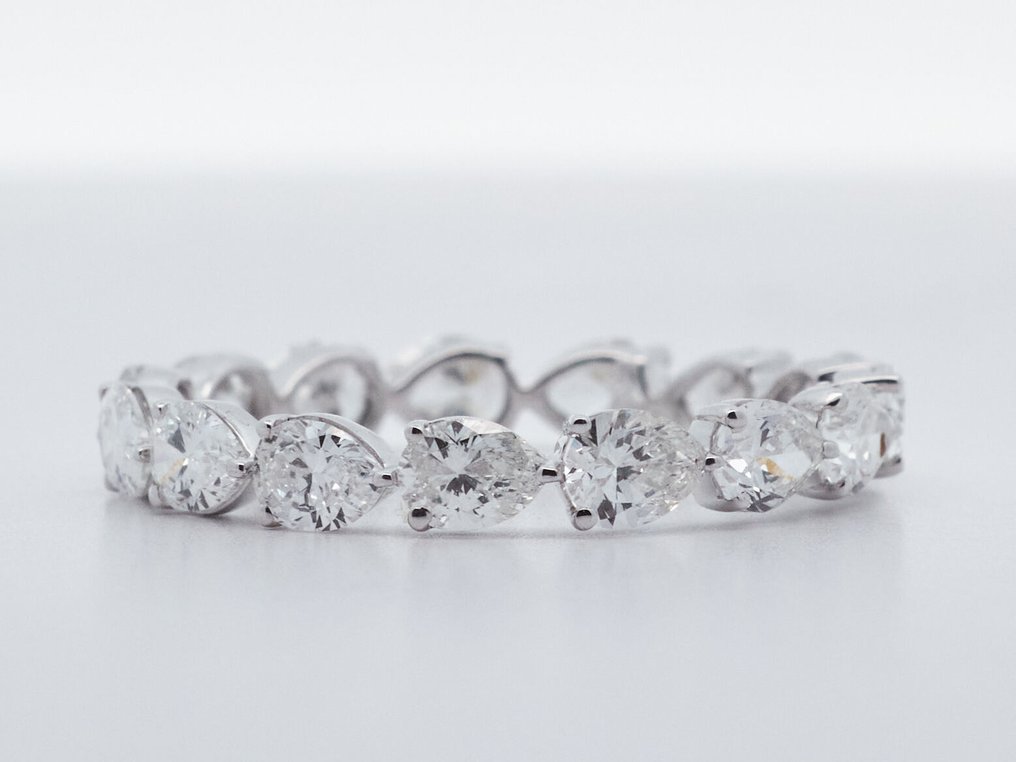 沒有保留價 - 戒指 - 14 克拉 白金 -  2.09ct. tw. 鉆石 (實驗室培育) #3.2