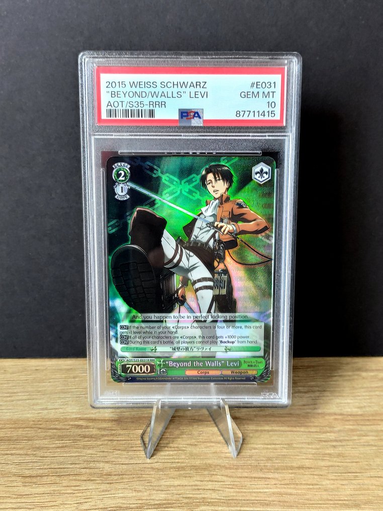 Weiss Schwarz Attack on Titan eo31 Beyond the Walls - Levi Graded card - PSA 10 #1.0