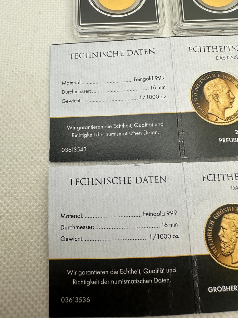 Duitsland. Medal ND 20+20 Mark , oro   (.999) (2 bars)  (Zonder minimumprijs) #4.3