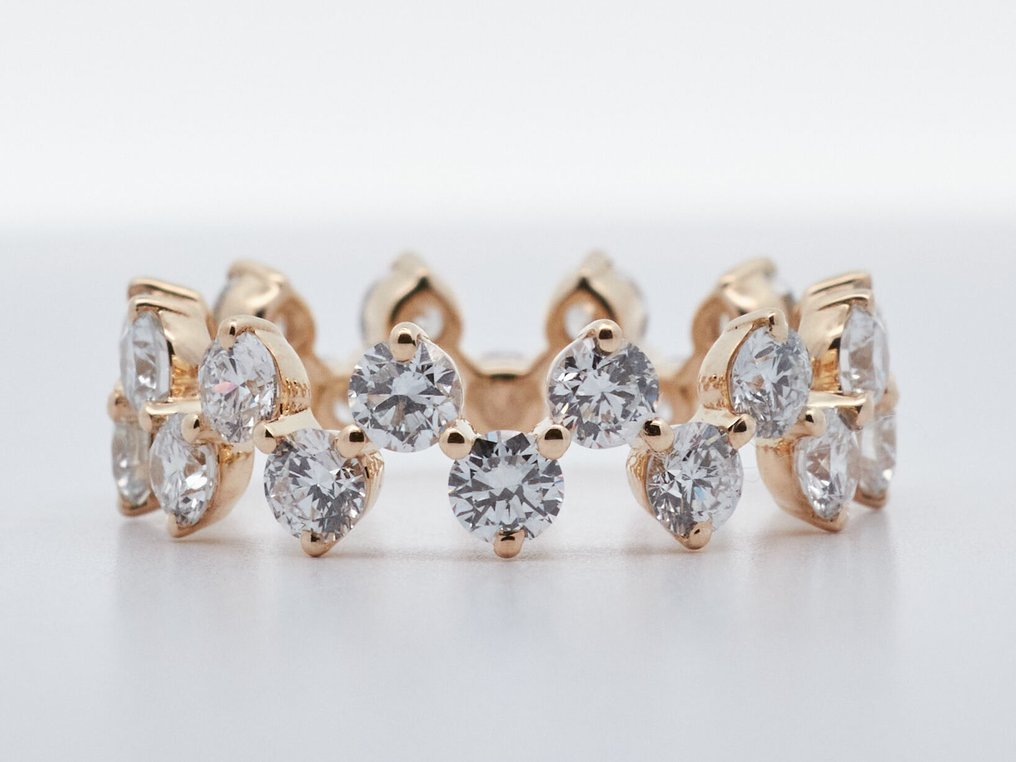 χωρίς τιμή ασφαλείας - Δαχτυλίδι - 14 καράτια Κίτρινο χρυσό -  2.93ct. tw. Διαμάντι (Εργαστηριακής καλλιέργειας) #2.1