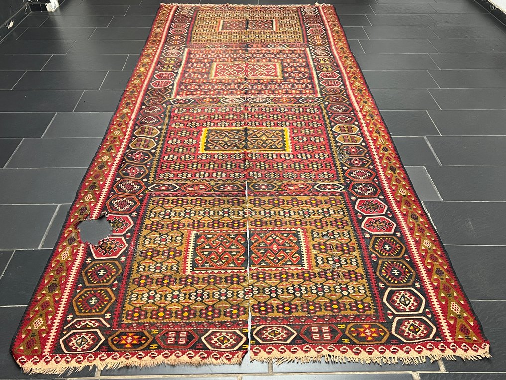 古老的哈萨克地毯 - 地毯 - 390 cm - 177 cm #1.0