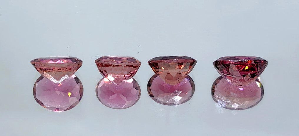 χωρίς τιμή ασφαλείας - 4 pcs  Τουρμαλίνης  - 6.27 ct - Antwerp Laboratory for Gemstone Testing (ALGT) #4.3