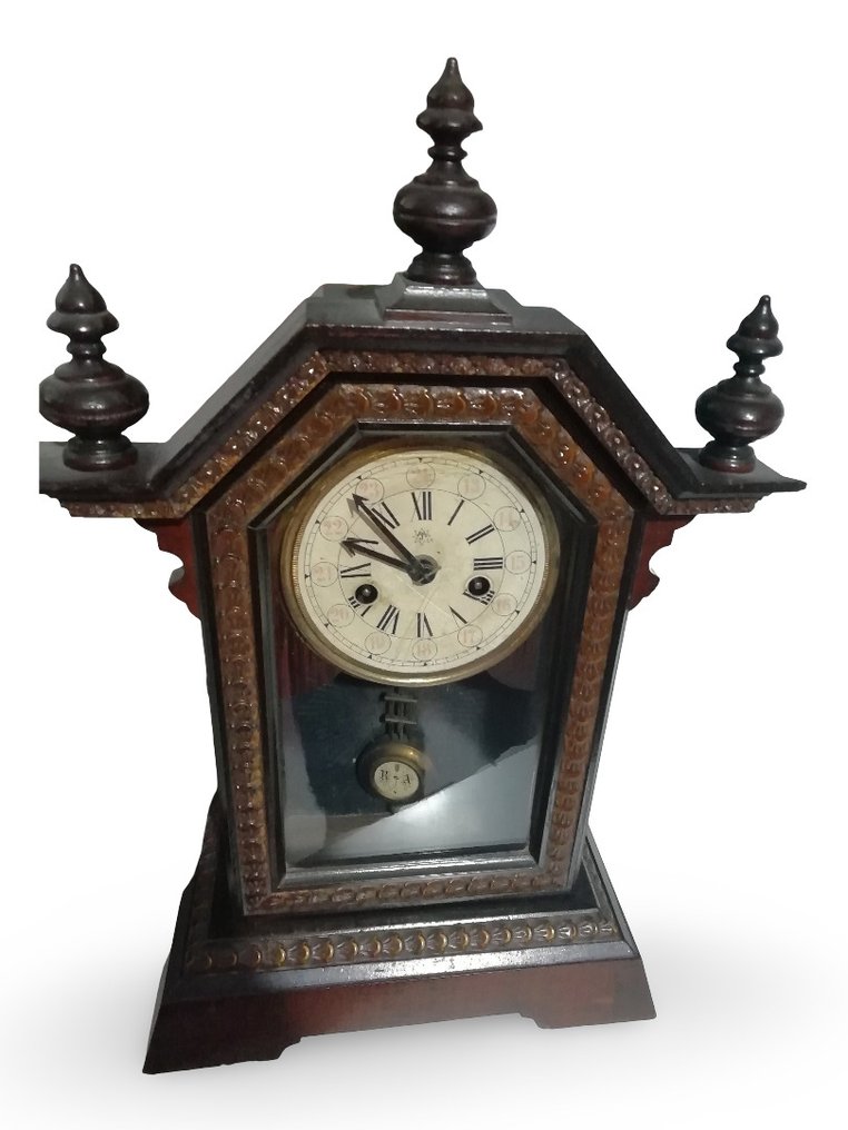 Ρολόι Mantel -  Αντίκες Ξύλο - 1910-1920 #1.0