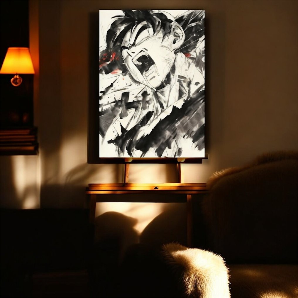 Naro - Canvas [XL] - Saiyan Howl – Ink Ascension #1.0